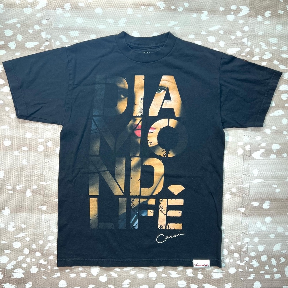 Diamond Supply Co Black Cotton Graphic Tee Short Sleeve Men Size Medium